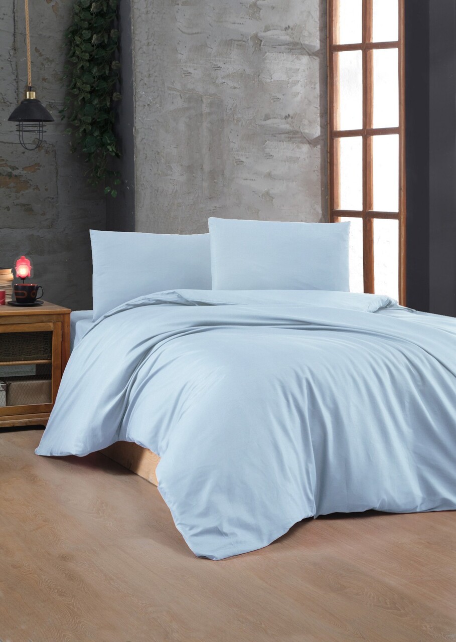 Lenjerie de pat pentru o persoana Single XXL (DE), L'essentiel Maison, Light Blue, Albastru deschis - imagine 4